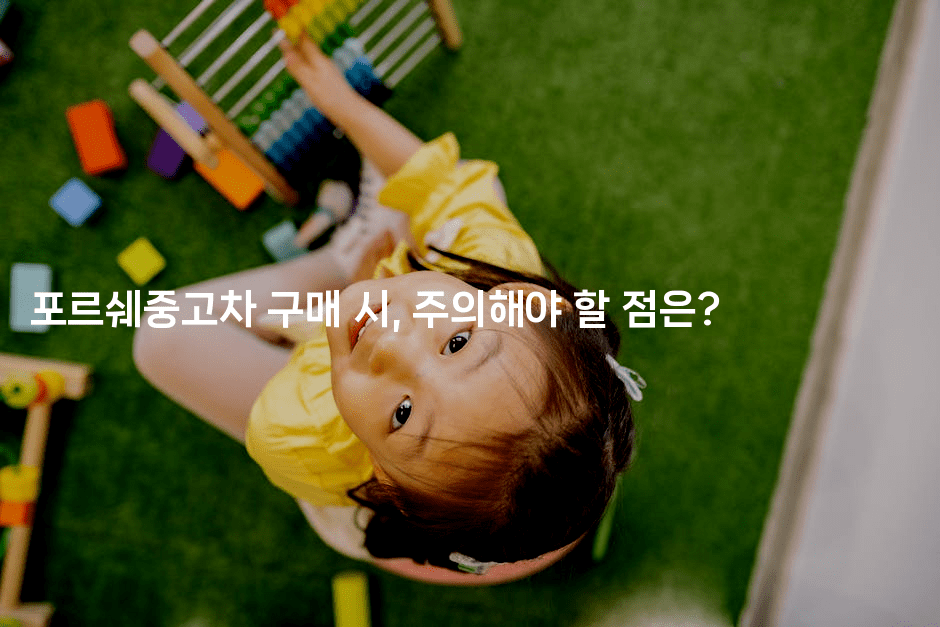 포르쉐중고차 구매 시, 주의해야 할 점은?2-운동쿵쿵