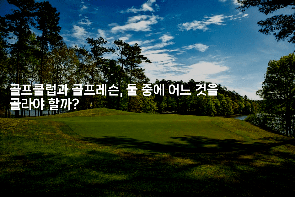 골프클럽과 골프레슨, 둘 중에 어느 것을 골라야 할까?