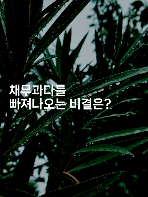 채무과다를 빠져나오는 비결은?-운동쿵쿵