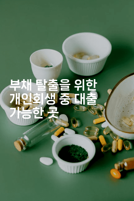 부채 탈출을 위한 개인회생 중 대출 가능한 곳-운동쿵쿵