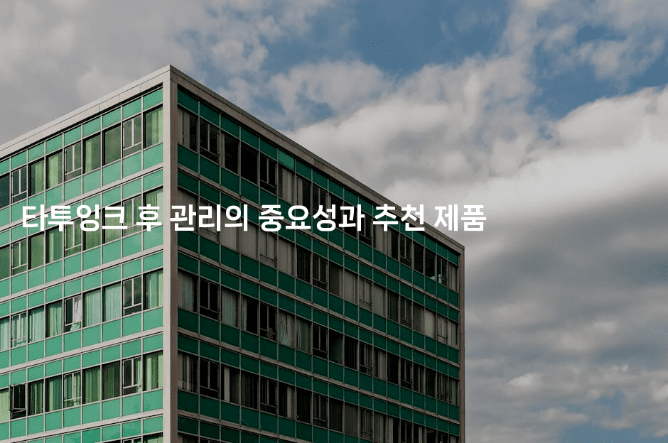 타투잉크 후 관리의 중요성과 추천 제품2-운동쿵쿵